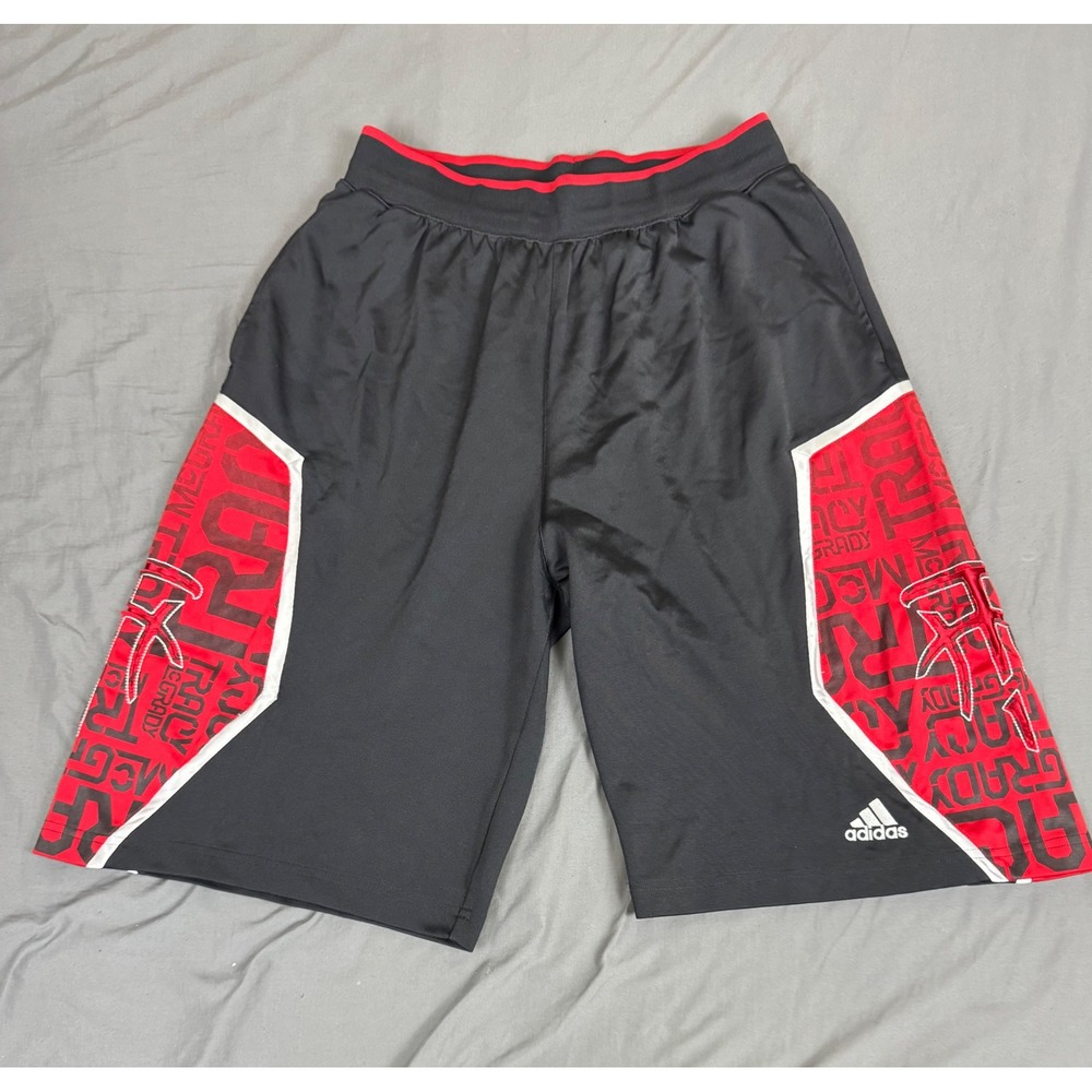Adidas T-MAC Tracy McGrady Y2K Basketball‎ Shorts Black Red Graphic Mens L 2006